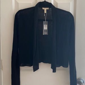 Black crop cardigan